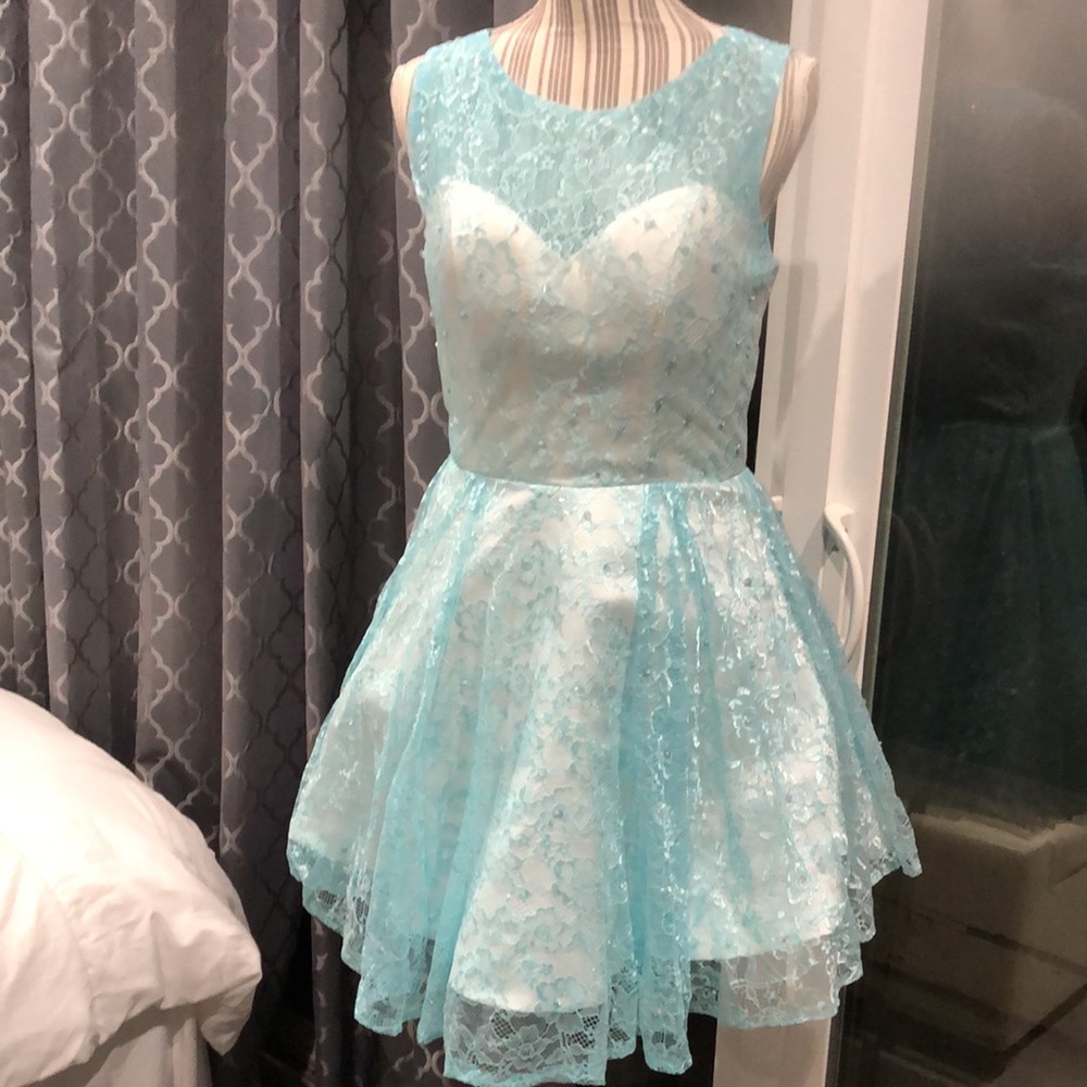 Beautiful Cinderella Style short formal dress.